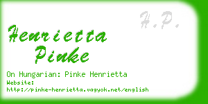 henrietta pinke business card